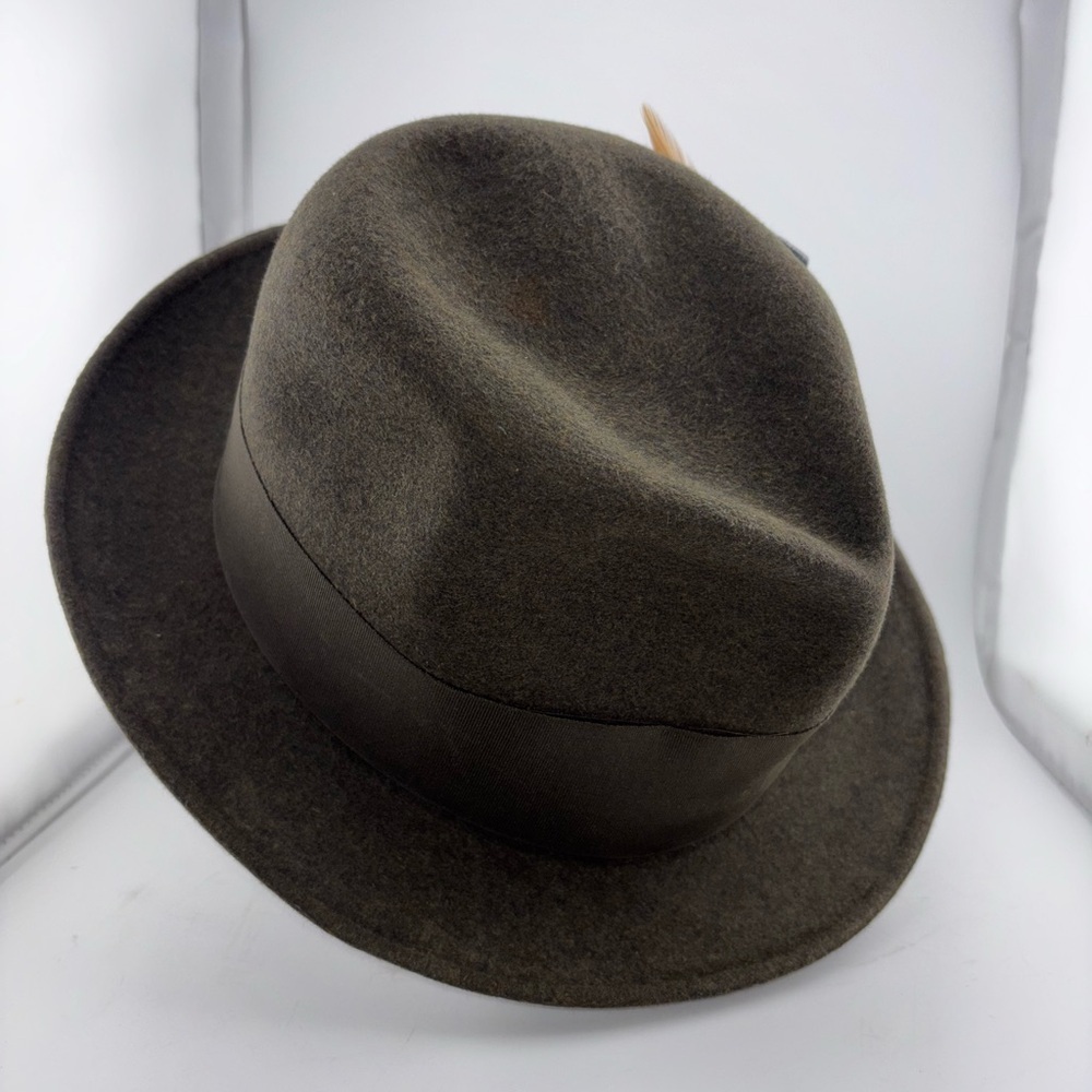 Vintage Borsalino Alessandria 1857 Italy Brown Wool Fedora Size 7 Handmade​​​ - Picture 4 of 12
